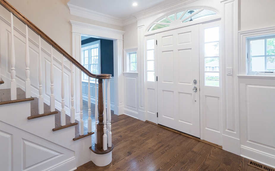 custom millwork in an entry way for a high end custom-built home