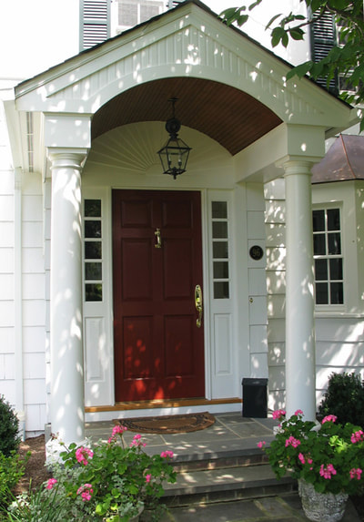 entry way with columns